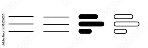 Menu Icon set. web menu icon. hamburger menu symbol