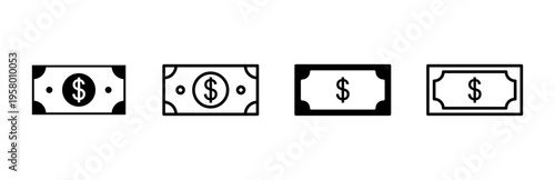 Money icon set. Money vector icon.