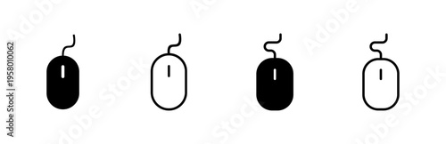 Mouse icon set. click icon vector. pointer icon vector.