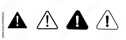Danger sign. attention sign icon set. Hazard warning attention sign