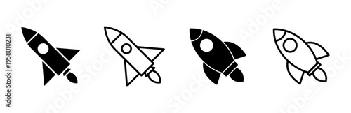 Rocket icon set. Startup icon vector.