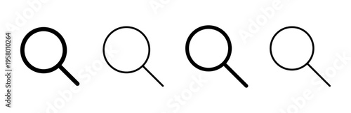 Search icon set. search magnifying glass icon