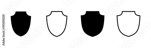 Shield icon set. Protection icon vector. Security vector icon