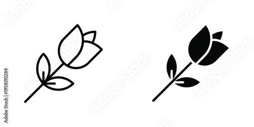 Rose icon graphic design vector symbols. Best for Graphics