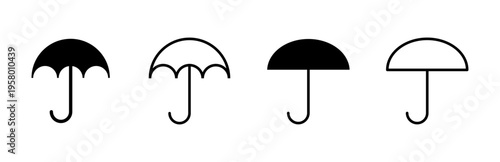 Umbrella icon set. umbrella sign icon