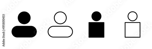 User Icon set. person sign. people icon.