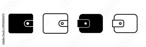 Wallet icon set. wallet vector icon