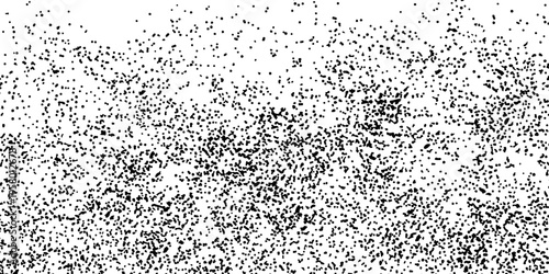 Grunge texture of a rough surface dotted with dots of different sizes. A simple background with noise, grit and dirt. Vector illustration. Overlay template.