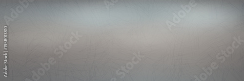 Scratched metal plate with chaotic short scuffs as a seamless bg. Silver used table or countertop. Vector illustration of aged stainless steel plate.