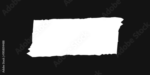 Vintage blank page with a burnt paper hole and ripped edges creates a grunge cardboard frame texture on an old ragged sheet for a torn newspaper banner design