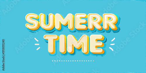 Colorful summer time typography with a playful and vibrant aesthetic