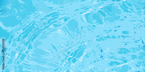 Abstract view of rippling light blue water surface texture