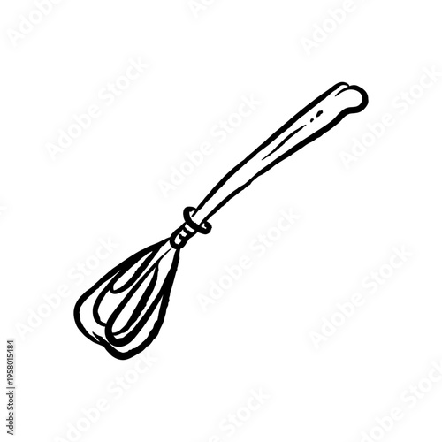 Whisk wire Hand drawn line art vector sketch illustration