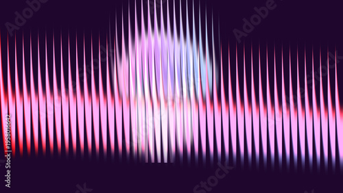 Purple pink and red sound wave pattern on dark background