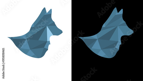 fox lowpoly logo origami logo geometric logo triangle logo colourfull logo 