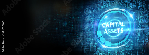 Business, Technology, Internet and network concept. Capital assets. 3d illustration