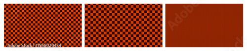 Checkerboard pattern orange background, seamless tiling for backgrounds, fabric, wrapping paper, web design, simple geometric shapes, optical illusion