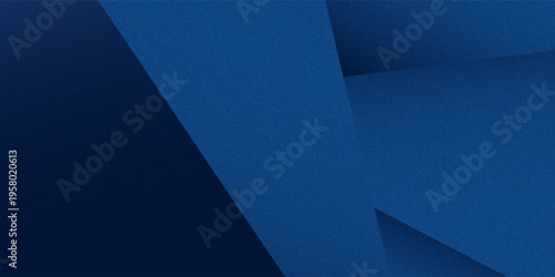 Black dark navy blue silver abstract pattern background. Geometric shape. Line triangle angle fold polygon diamond 3D. Color gradient ombre. Rough grain noise. Light shadow. Matte shimmer. Minimum.