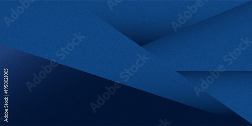 Black dark navy blue silver abstract pattern background. Geometric shape. Line triangle angle fold polygon diamond 3D. Color gradient ombre. Rough grain noise. Light shadow. Matte shimmer. Minimum.