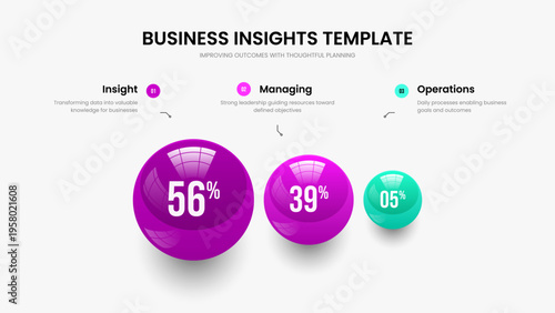 Product Insight 3 Element Infographic Frame Design. Service Plan Slideshow Template Vector Illustration. Medical Introduction Three Step Diagram Slide Layout.