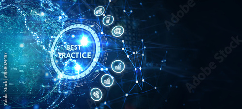 Business, Technology, Internet and network concept. BEST PRACTICE successful business concept. 3d illustration