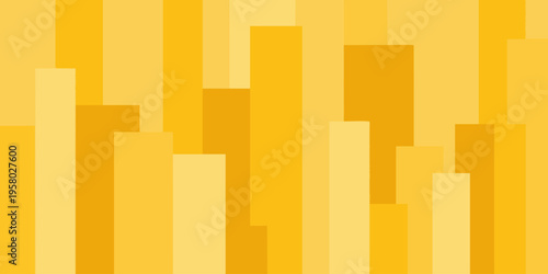 A sunny daytime cityscape with tall buildings and skyscrapers standing against clear blue sky