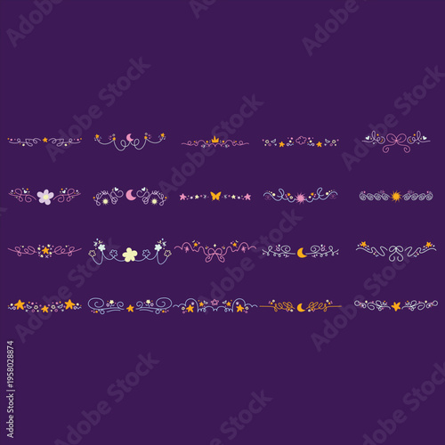 Whimsical Handdrawn Ornament with Star Moon Cloud Decoration