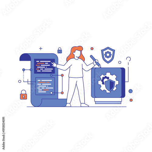 Cybersecurity Professional Working on Digital Security Systems.