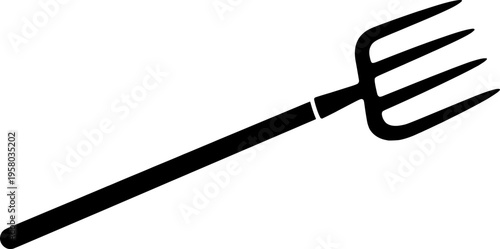 vector clip art pitchfork on white background for web and graphic design

