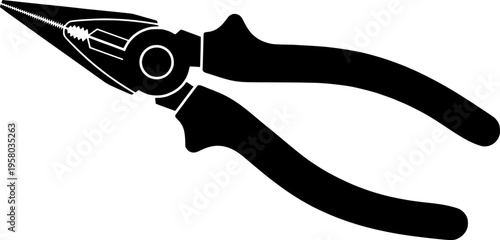 vector clip art pliers on white background for web and graphic design
