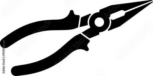 vector clip art pliers on white background for web and graphic design
