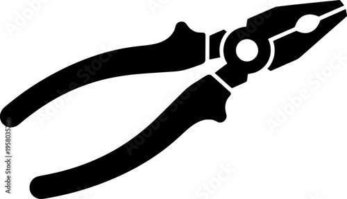 vector clip art pliers on white background for web and graphic design
