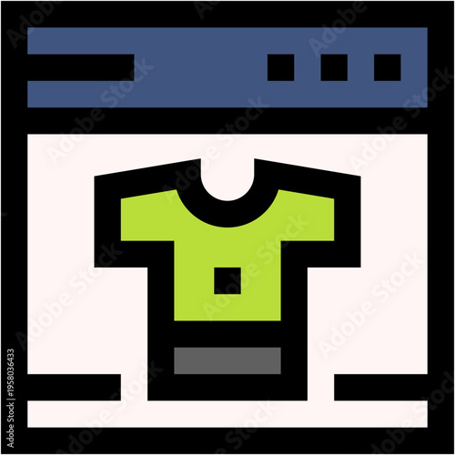 Vector Icon web, web browser, shirt, review, product