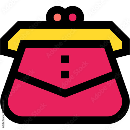 Vector Icon purse, hand bag, woman bag, handbag, accessory