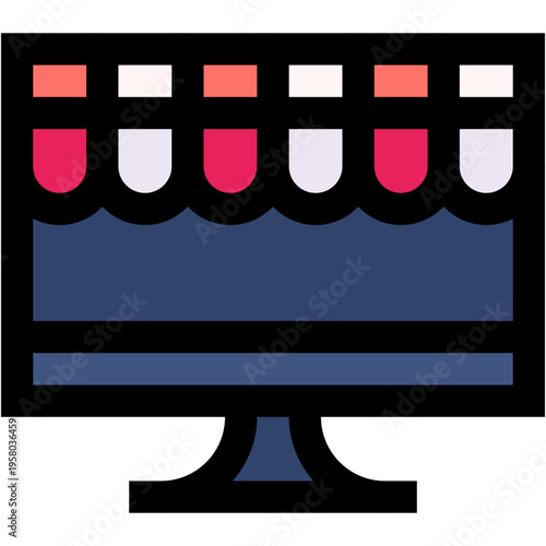 Vector Icon marketing, online shop, online store, ecommerce, store