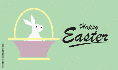 Happy Easter banner with eggs and flowers. Soft pastel Easter banner featuring decorated eggs,  ideal for festive greetings, social media covers, for website and seasonal promotions.