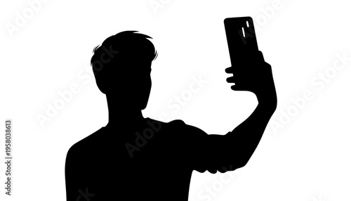 silhouette of a young man with a gun