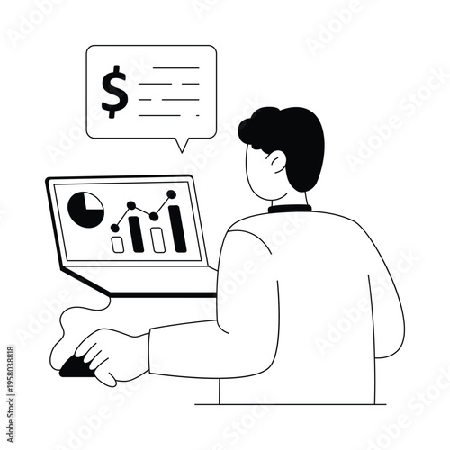 Hot desk office  Vector illustration. EPS 10