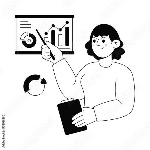 Business Training  Vector illustration. EPS 10