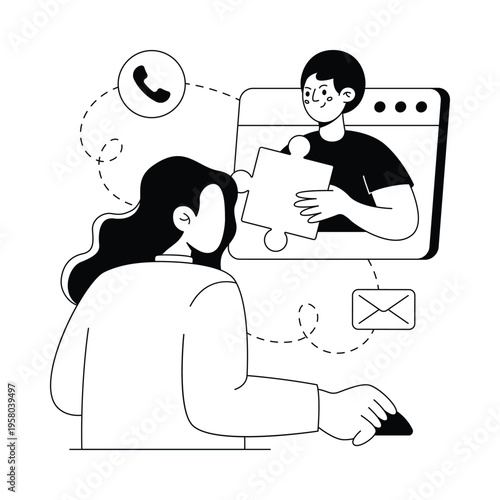 Collaborate to Compete  Vector illustration. EPS 10