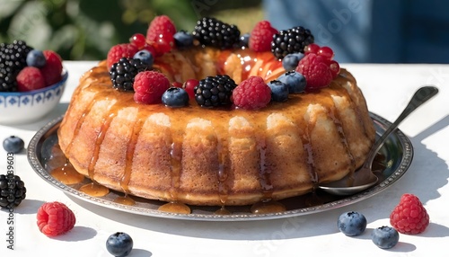 Strawberry and rasperry cake