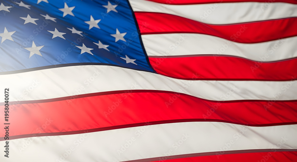 Obraz premium American flag waving in the wind