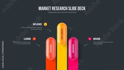 Marketing Portfolio Three Option Infographic Slideshow Template. Creative Campaign 3 Step Diagram Slide Design. Market Solution Presentation Layout Vector Illustration.