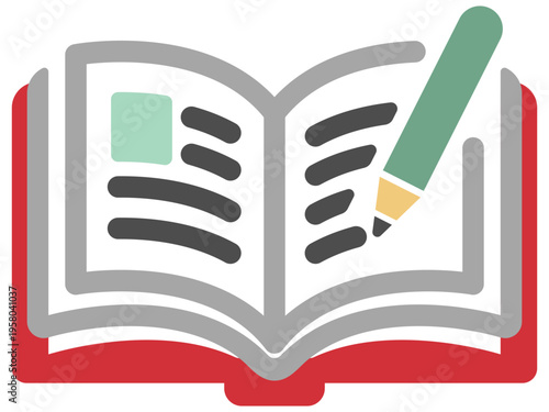 シンプルな記録・ログアイコン_カラー（リスト・メモ・履歴）