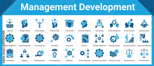 Management Development icon pack and collection