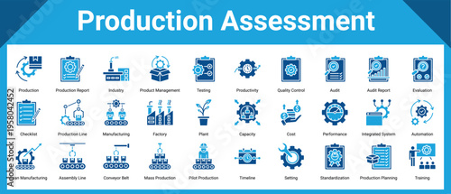 Production Assessment icon pack and collection