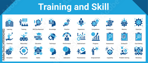 Training And Skill icon pack and collection