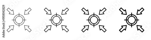Reference Point and Focus Target Icon Vector Illustration Editable