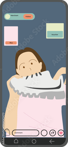 Live affiliate modern job flat illustration