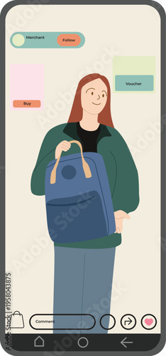 Live affiliate modern job flat illustration